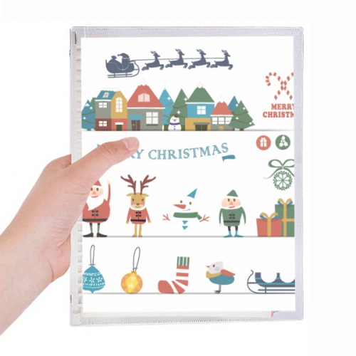 mas snowman festival santa claus notebook loose  diary refillable journal statiry