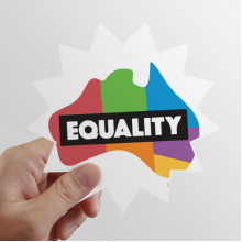 Gender Difference Australian Rainbow Equality Sun Vinyl Sticker Luggage Graffiti Flower Decal