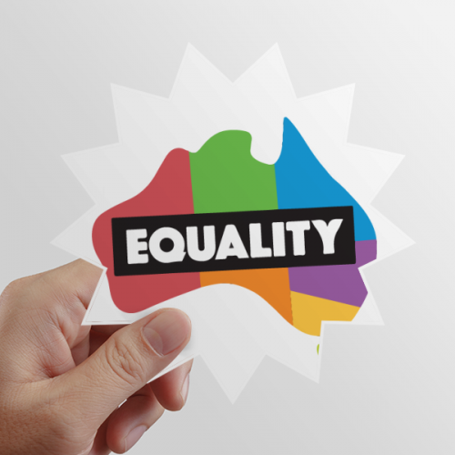 Gender Difference Australian Rainbow Equality Sun Vinyl Sticker Luggage Graffiti Flower Decal