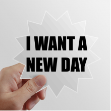 我想要一个新的一天 太阳贴纸电脑贴画旅行箱装饰