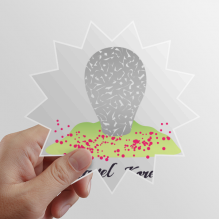 韩国旅行韩国观光韩国景点 太阳贴纸电脑贴画旅行箱装饰