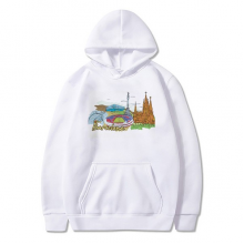 Spain Barcelona Monument Watercolor Sweatshirt Pullover Fleece Hoodie Sweater Sport