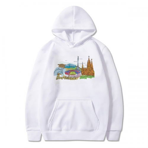 Spain Barcelona Monument Watercolor Sweatshirt Pullover Fleece Hoodie Sweater Sport