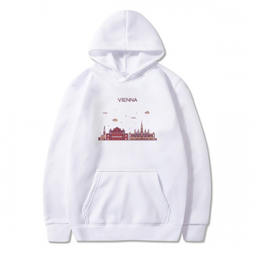 Vienna Austria Flat Landmark Pattern Sweatshirt Pullover Fleece Hoodie Sweater Sport