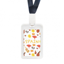spain flamenco music food transparent card shell holder csleeve badge