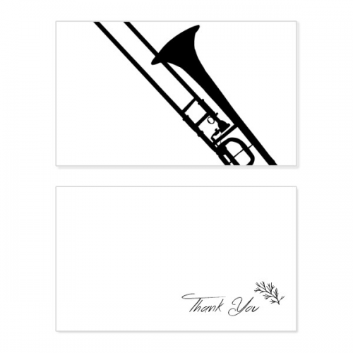 tromb classical music instrument pattern thank you card birthday paper greeting wedding appreciation