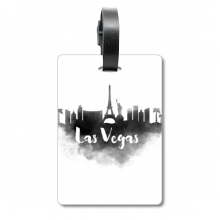 las vegas amelandmark ink city painting suitcase bag tag luggage card hanging scutcheon label