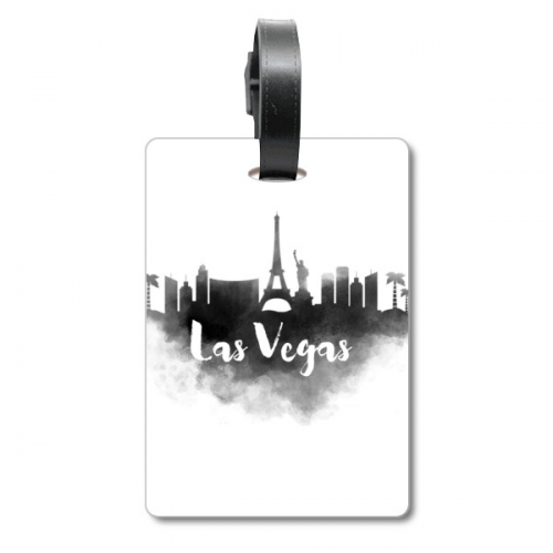 las vegas amelandmark ink city painting suitcase bag tag luggage card hanging scutcheon label