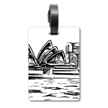 Australia Sydney Opera House Sketch Suitcase Bag Tag Luggage Card Hanging Scutcheon Label