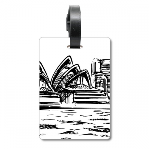 Australia Sydney Opera House Sketch Suitcase Bag Tag Luggage Card Hanging Scutcheon Label