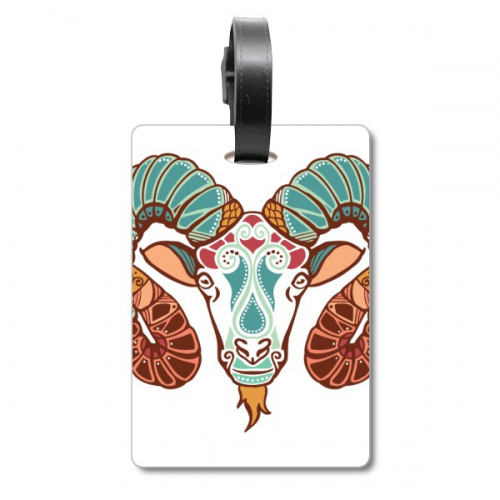 Aries Constellation Zodiac Symbol Suitcase Bag Tag Luggage Card Hanging Scutcheon Label