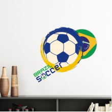 巴西足球运动 墙贴壁纸房间贴花