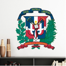 Donican Republic National Emblem Country Vinyl Wall Decoration Sticker Poster Wallpaper Decal Self Adhesive