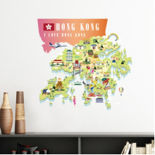 我爱香港传统旅游观光中国 墙贴壁纸房间贴花