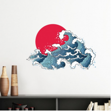 Japan Red Sun Sea Watercolor Vinyl Wall Decoration Sticker Poster Wallpaper Decal Self Adhesive Japan Red Sun Sea Watercolor Vinyl Wall Decoration Sticker Poster Wallpaper Decal Self Adhesive