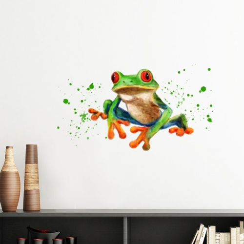 树蛙青蛙插画 墙贴壁纸房间贴花