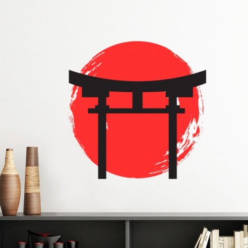 Shinto Shrine Japan Torii Vinyl Wall Decoration Sticker Poster Wallpaper Decal Self Adhesive