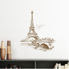 The Eiffel Tower Paris France Vinyl Wall Decoration Sticker Poster Wallpaper Decal Self Adhesive