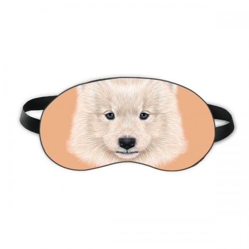 White Samoyed Dog Pet Animal Sleep Eye Shield Soft Night Blindfold Shade Cover