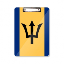 巴巴多斯国旗北美洲国家象征符号图案 平头文件夹书写垫板考试A4