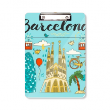 巴塞罗那西班牙圣家族建筑物 平头文件夹书写垫板考试a4