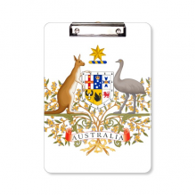 澳大利亚堪培拉国徽 平头文件夹书写垫板考试A4