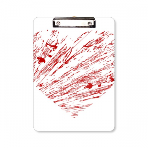 Heart Red Valentine's Day  Drip Clipboard Folder Writing Pad Backing Plate A4