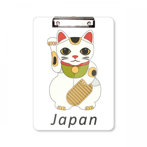 Local Japanese Culture Lucky Cat Clipboard Folder Writing Pad Backing Plate A4
