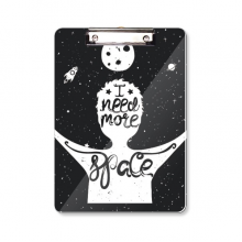 more spblack white quote clipboard folder writing pad backing plate a4