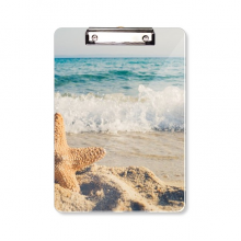 Ocean Sand Beach Starfish Sea Picture Clipboard Folder Writing Pad Backing Plate A4