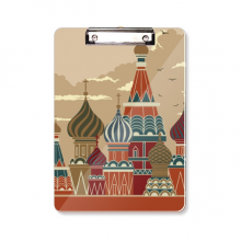 Russia Cathedral Building Red Square Clipboard Folder Writing Pad Backing Plate A4