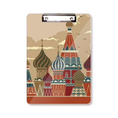 Russia Cathedral Building Red Square Clipboard Folder Writing Pad Backing Plate A4