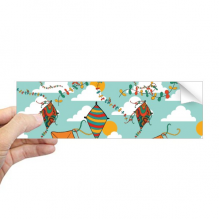 Hand Painted Simple Geometry Kite Pattern Rectangle Bumper Sticker Notebook Window Decal