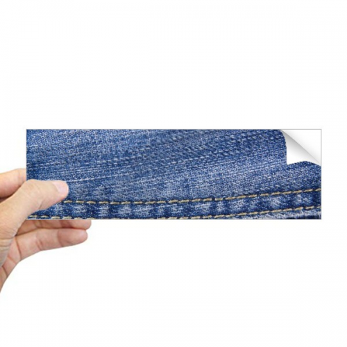 Denim Jean Cowboy Lining Textile Rectangle Bumper Sticker Notebook Window Decal