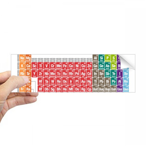 Cute Succinct Color Chestry Periodic Table Rectangle Bumper Sticker Notebook Window Decal