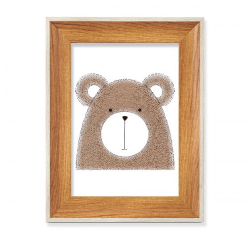  style chubby bear  animal desktop wooden photo frame display picture art painting multiple sets