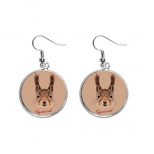 little brown long ears squirrel animal ear dangle silver drop ear jewelry woman