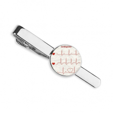 Electrocardiogram Heart Design Necktie Tie Clip Bar Business Man Electrocardiogram Heart Design Necktie Tie Clip Bar Business Man