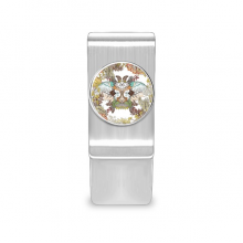 ukiyo-e wing flower tree japan my clip cash wallet card holder