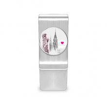 i love new york amecountry city my clip cash wallet card holder