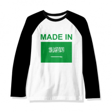  Saudi Arabia Country Love Long Sleeve Top Raglan T-shirt Cloth