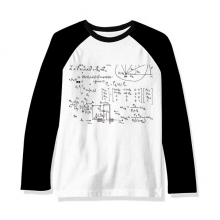 Matrix Mathematical Formulas Science Calculus Long Sleeve Top Raglan T-shirt Cloth
