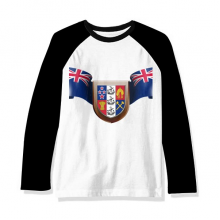 new  national emblem country long sleeve top raglan t-shirt cloth