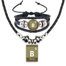 b boron checal element science leather necklbracelet jewelry set b boron checal element science leather necklbracelet jewelry set