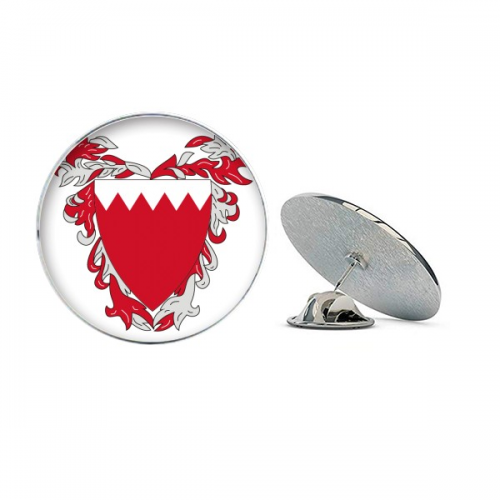 Manama Bahrain National Emblem Round Metal Tack Hat Pin Brooch