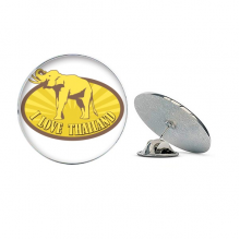泰国我爱泰国亚洲象 银色金属饰钉胸针装饰