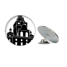 Germany Famous Building Architecture Round Metal Tack Hat Pin Brooch