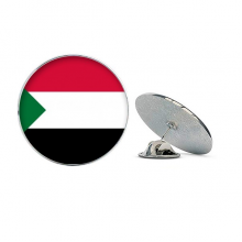 苏丹国旗非洲国家象征符号图案 银色金属饰钉胸针装饰