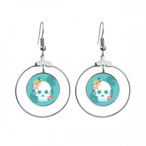mexico undead l illustrations ears dangle hoop jewelry drop 