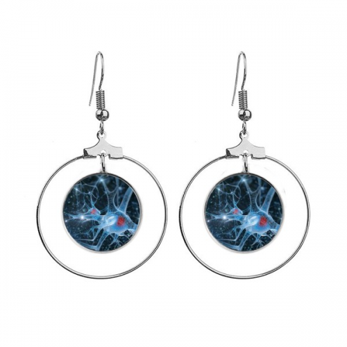 脑细胞局部图案 女士耳环耳挂耳坠首饰 脑细胞局部图案 女士耳环耳挂耳坠首饰